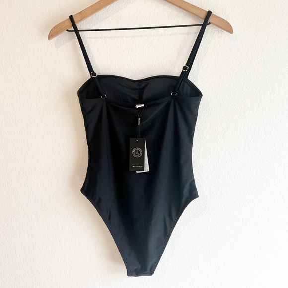 RELLECIGA BLACK ONE PIECE WOMEN SWIMSUIT SIZE SMALL BRAND NEW - Picture 3 of 7
